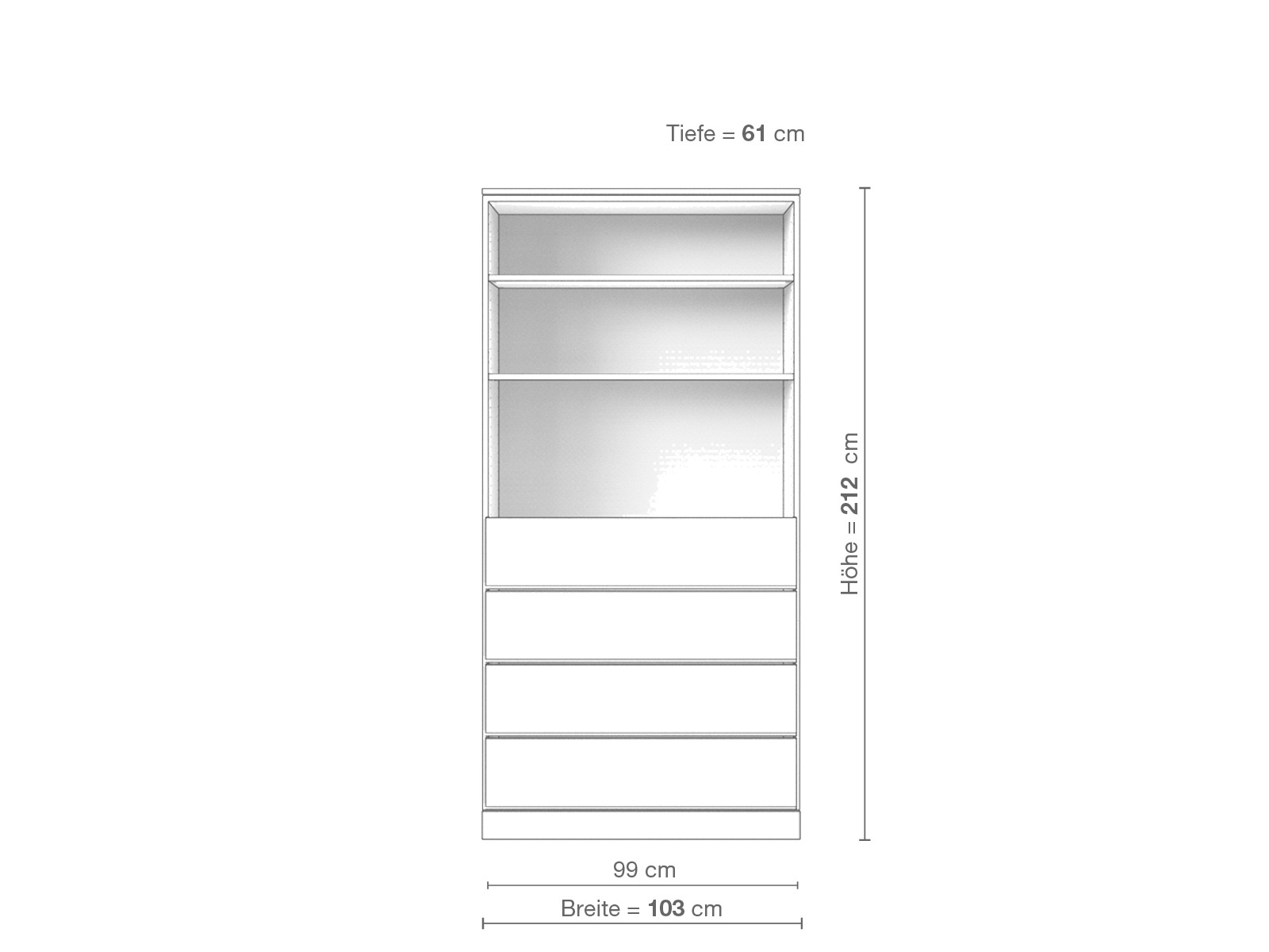 Zirbenschrank „Ramon“, 2-türig, Höhe 212 cm, Inneneinrichtung E