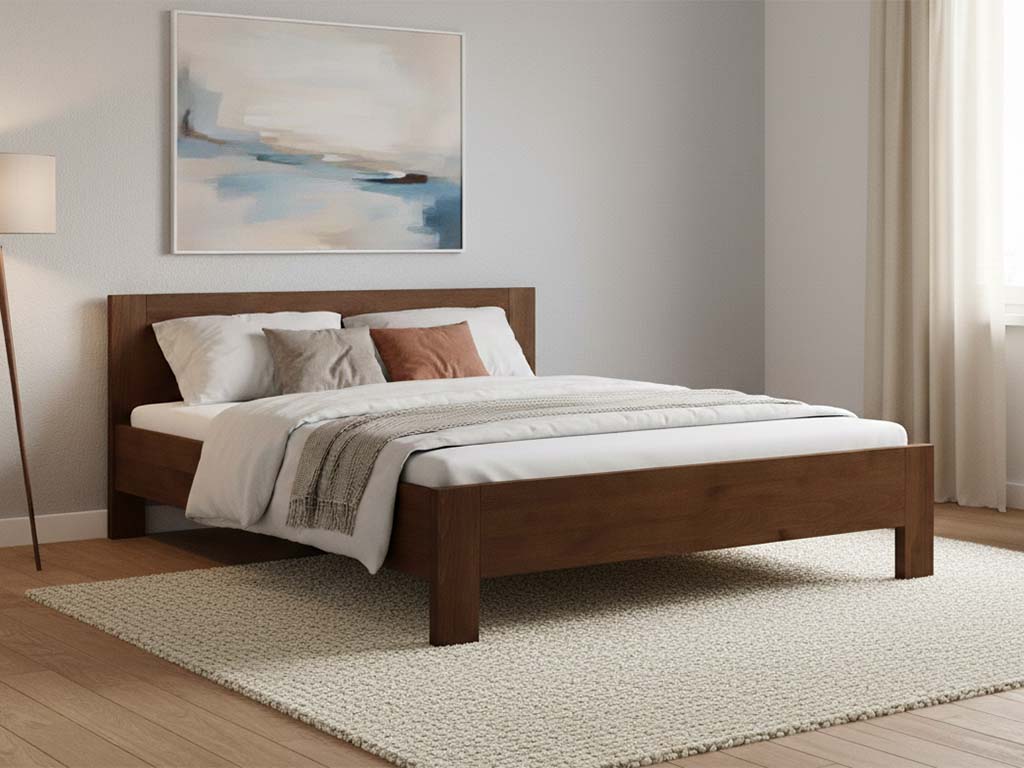 Buchenbett Dunkel „Bianca“ in 180 x 200 cm 