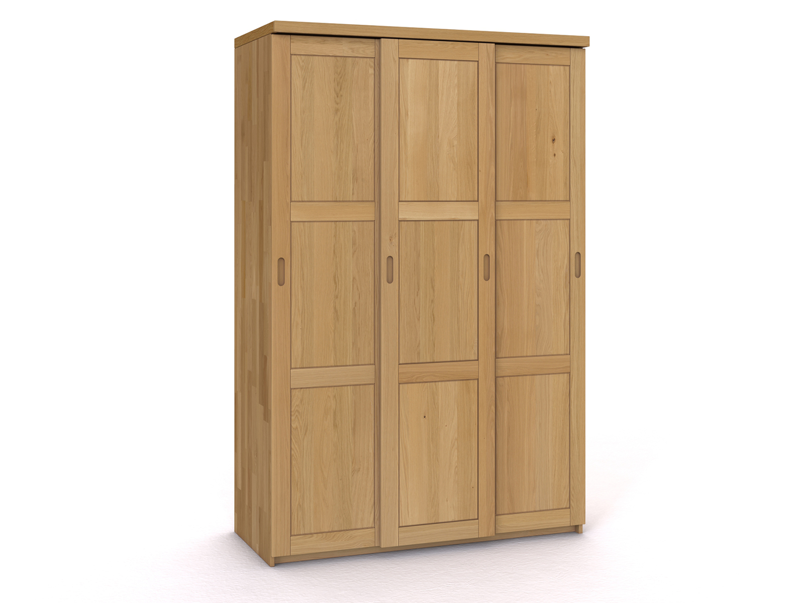 Schrank „Enzian" aus Eiche Hell, 3-türig schmal, Höhe 233 cm
