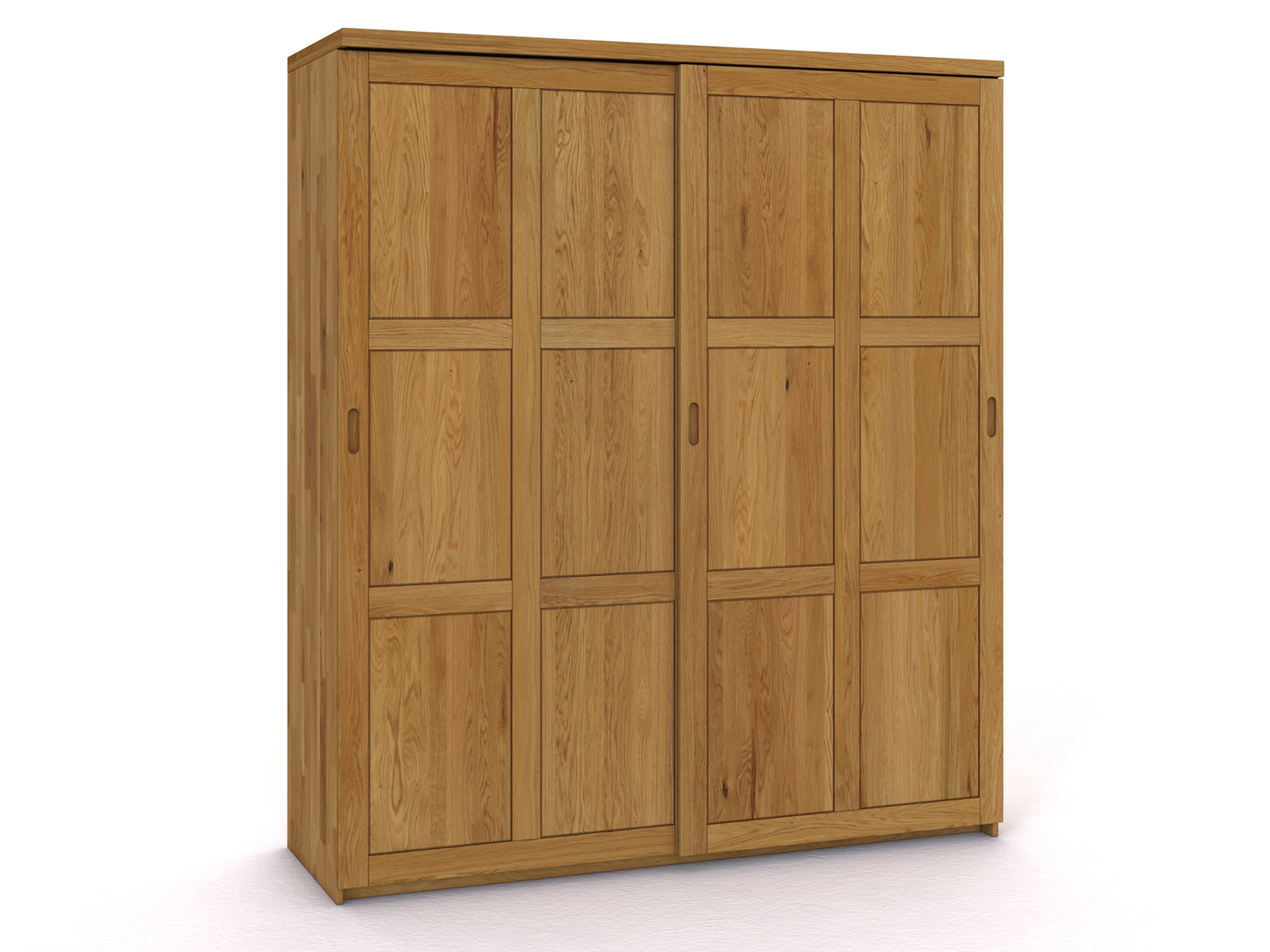 Schiebetüreschrank „Enzian" aus Eiche, 2-türig breit, Höhe 233 cm