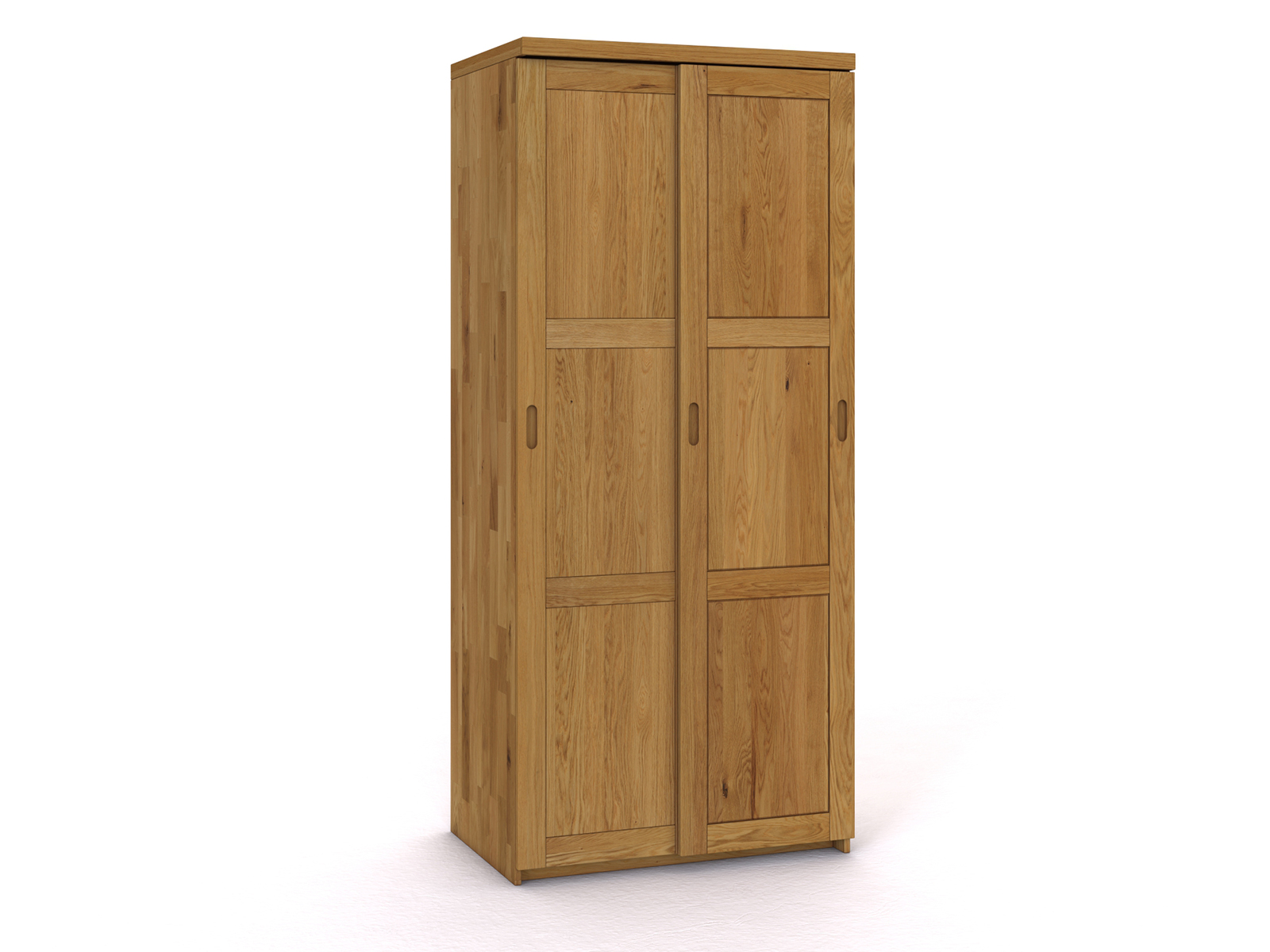 Schiebetüreschrank „Enzian" aus Eiche, 2-türig schmal, Höhe 233 cm