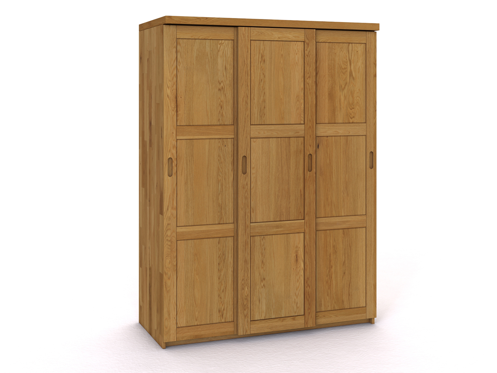 Schrank „Enzian" aus Eiche, 3-türig schmal, Höhe 208 cm