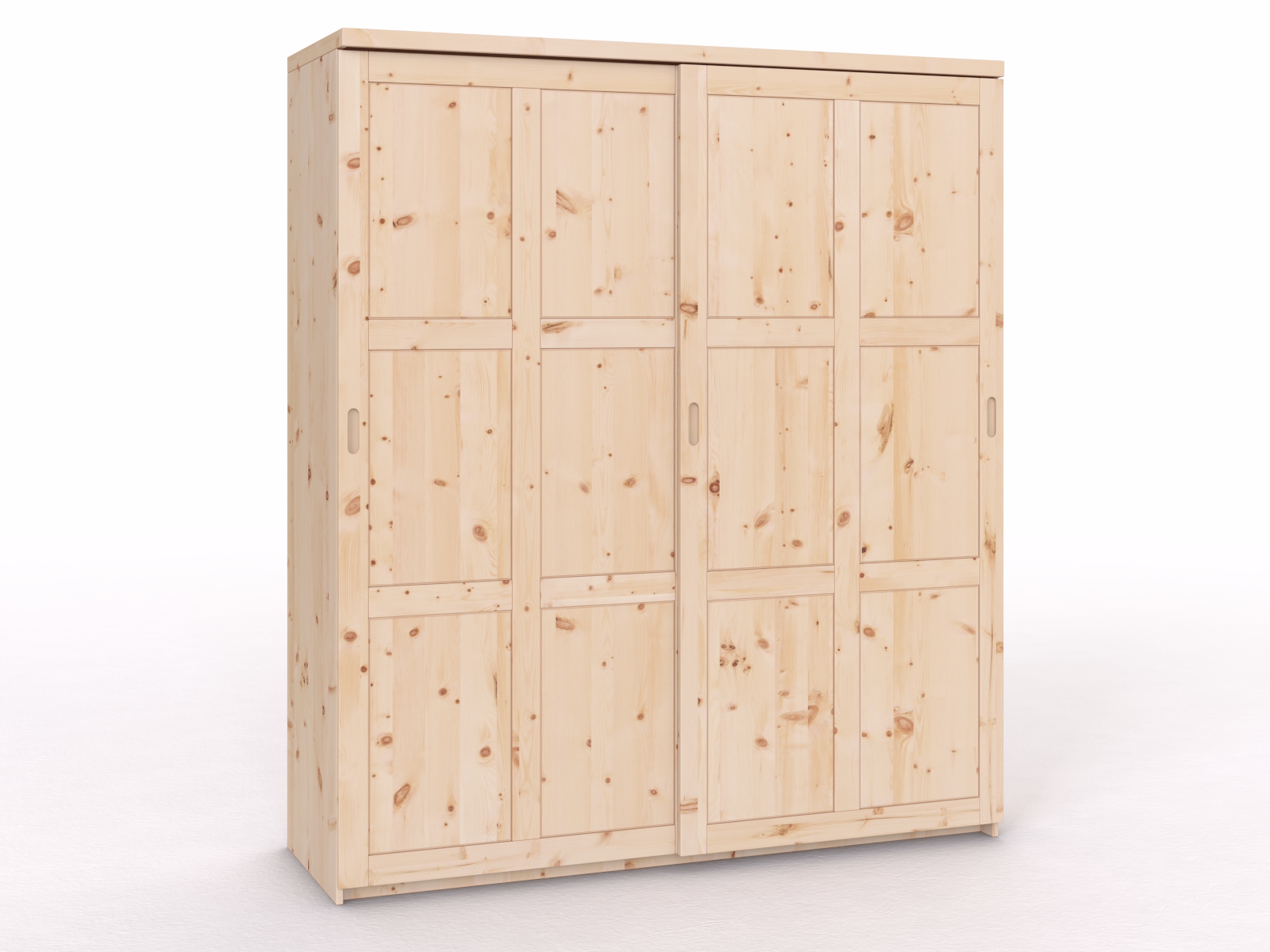 Schiebetüreschrank aus Zirbenholz „Enzian" 2-türig breit, Höhe 233 cm