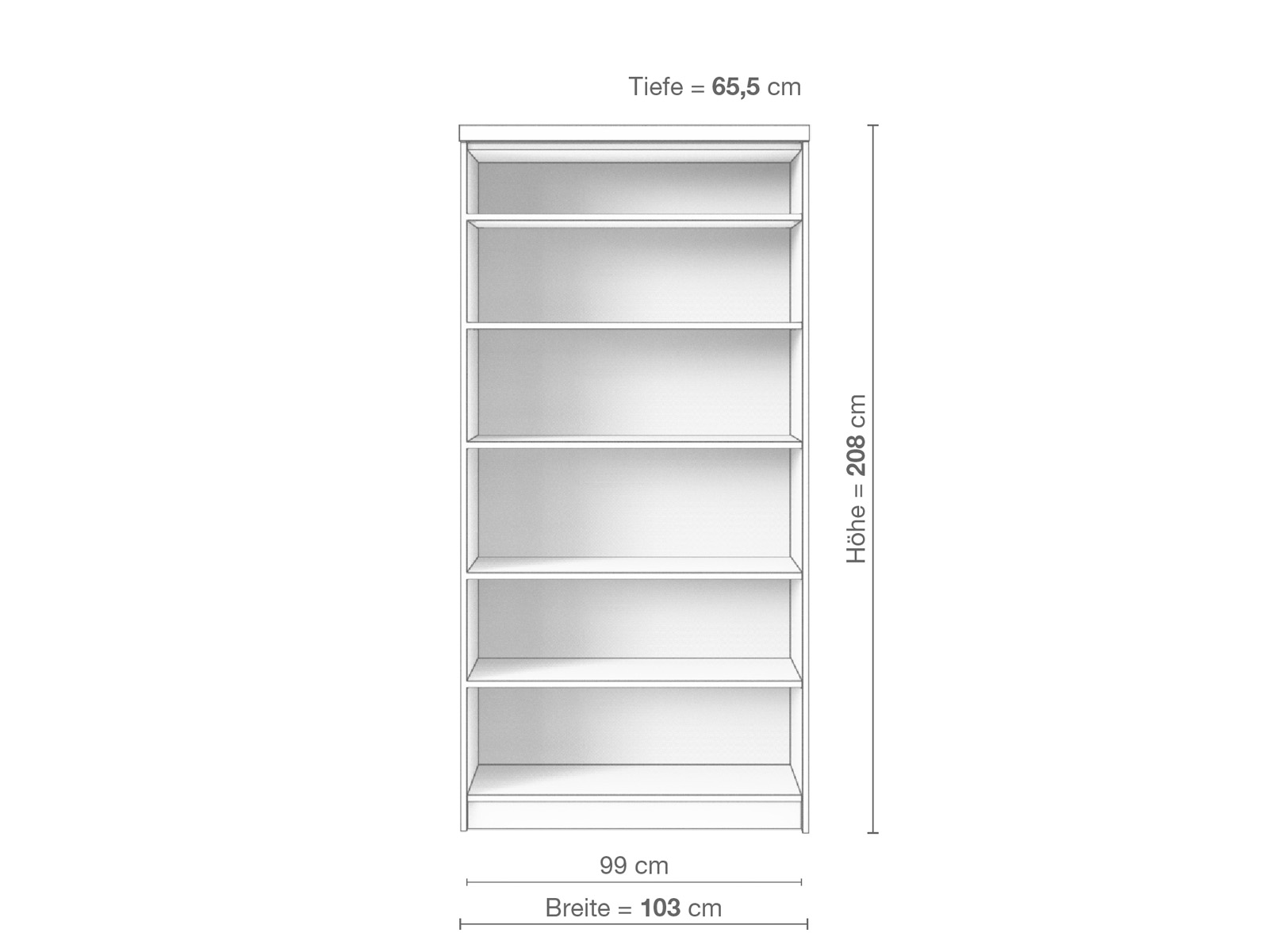 Schrank „Alpenrose", 2-türig schmal, Höhe 208 cm, Inneneinrichtung B