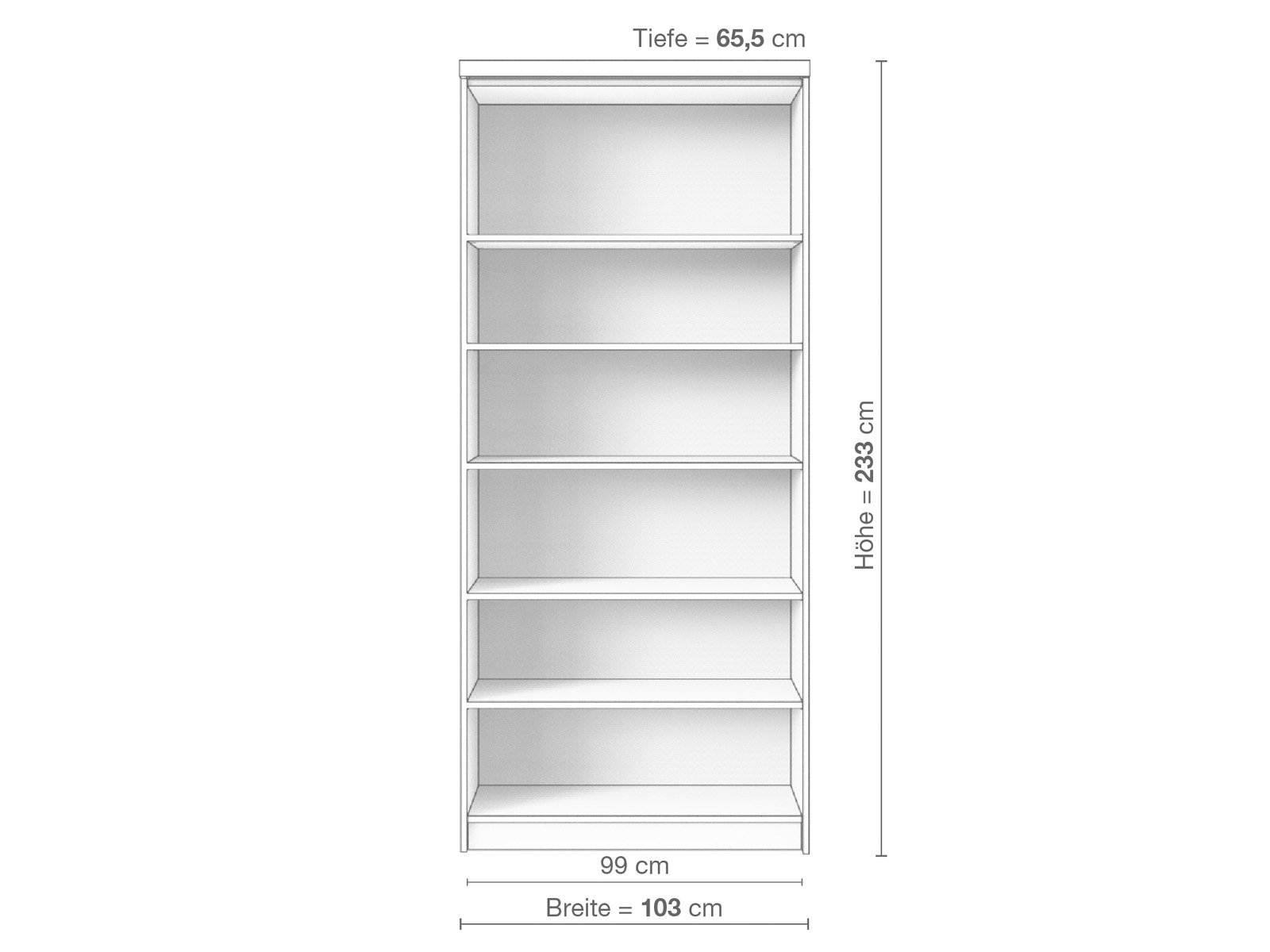 Schrank „Alpenrose", 2-türig schmal, Höhe 233 cm, Inneneinrichtung B