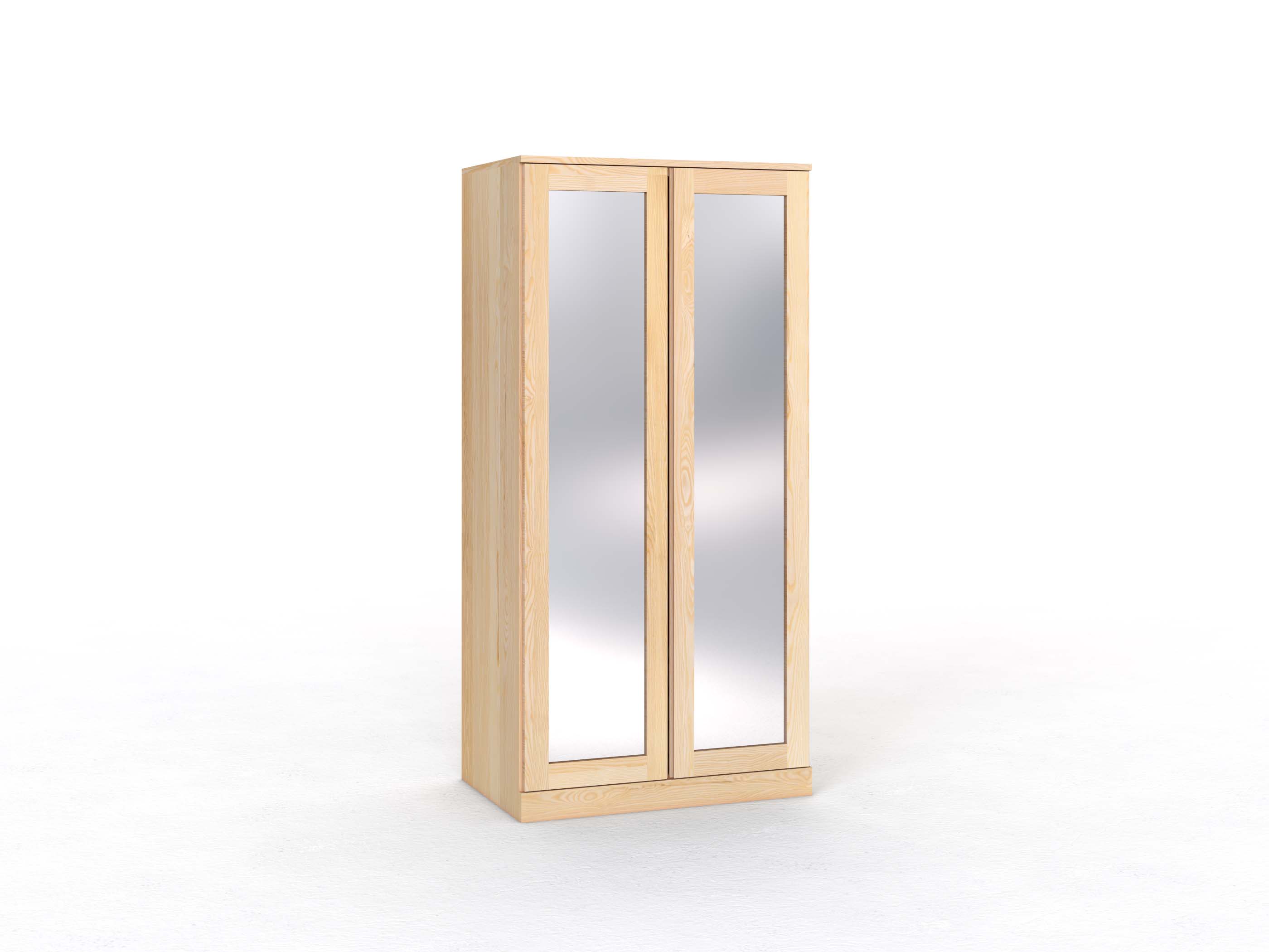 Eschenschrank „Alpenrose“, 2-türig, Höhe 210 cm, Griffleiste A („Patrizia")