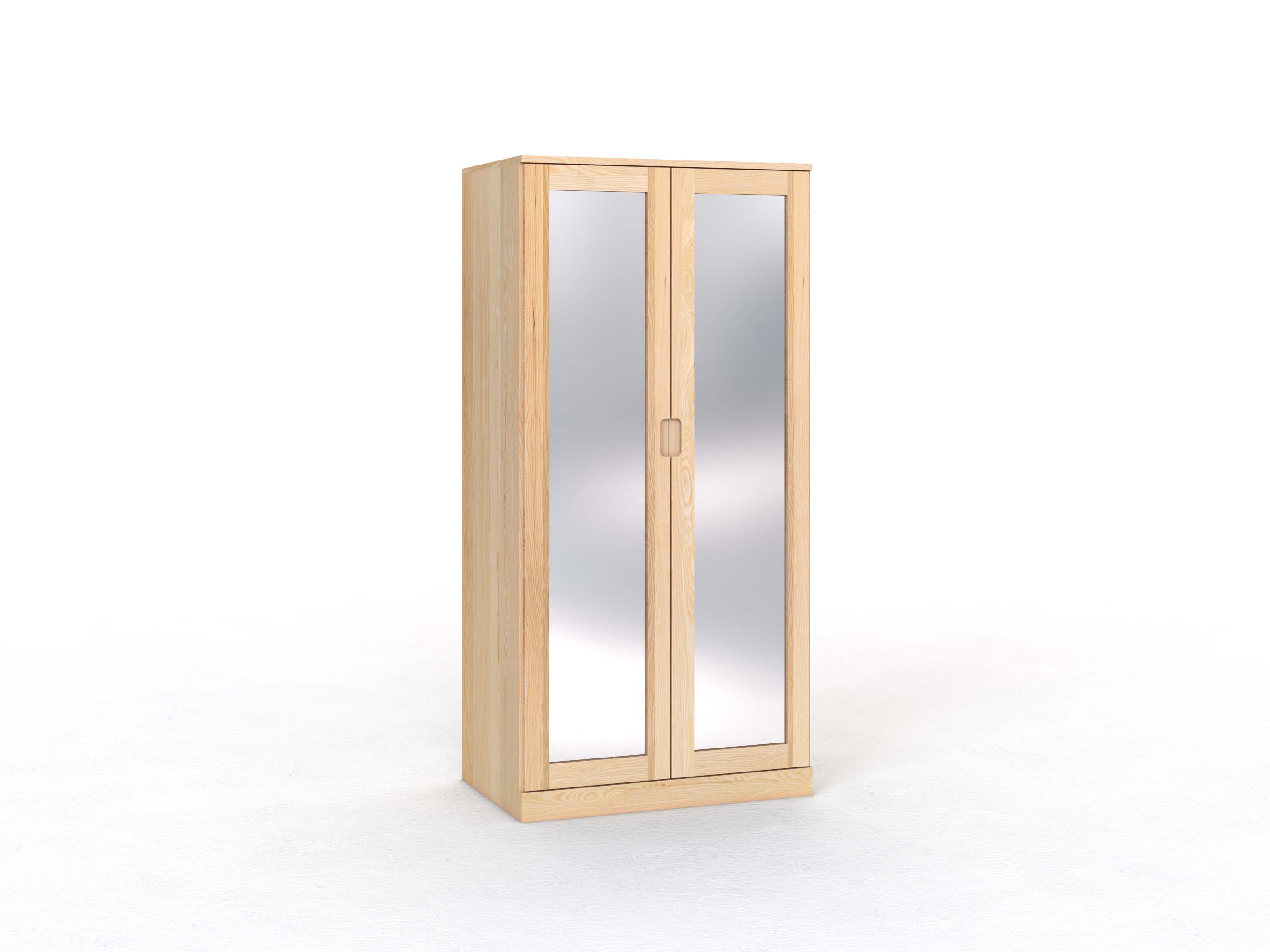 Eschenschrank „Alpenrose“, 2-türig, Höhe 210 cm, Griff Seite („Stefan")