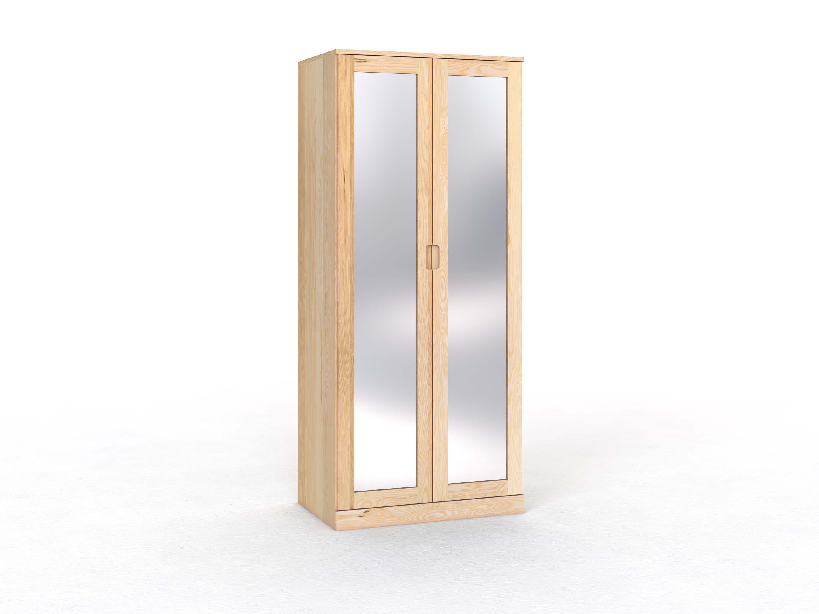 Eschenschrank „Alpenrose“, 2-türig, Höhe 235 cm, Griff Seite („Stefan")