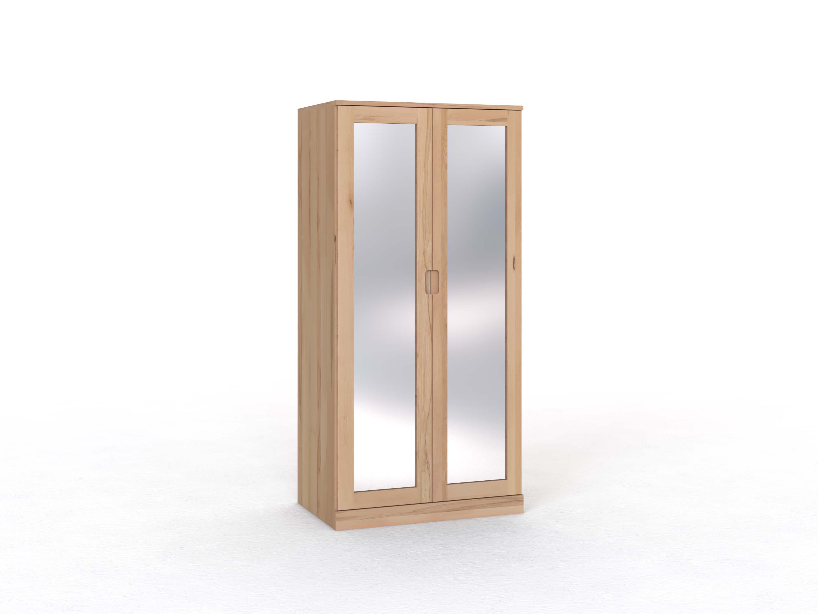 Buchenschrank „Alpenrose“, 2-türig, Höhe 210 cm, Griff Seite („Stefan")