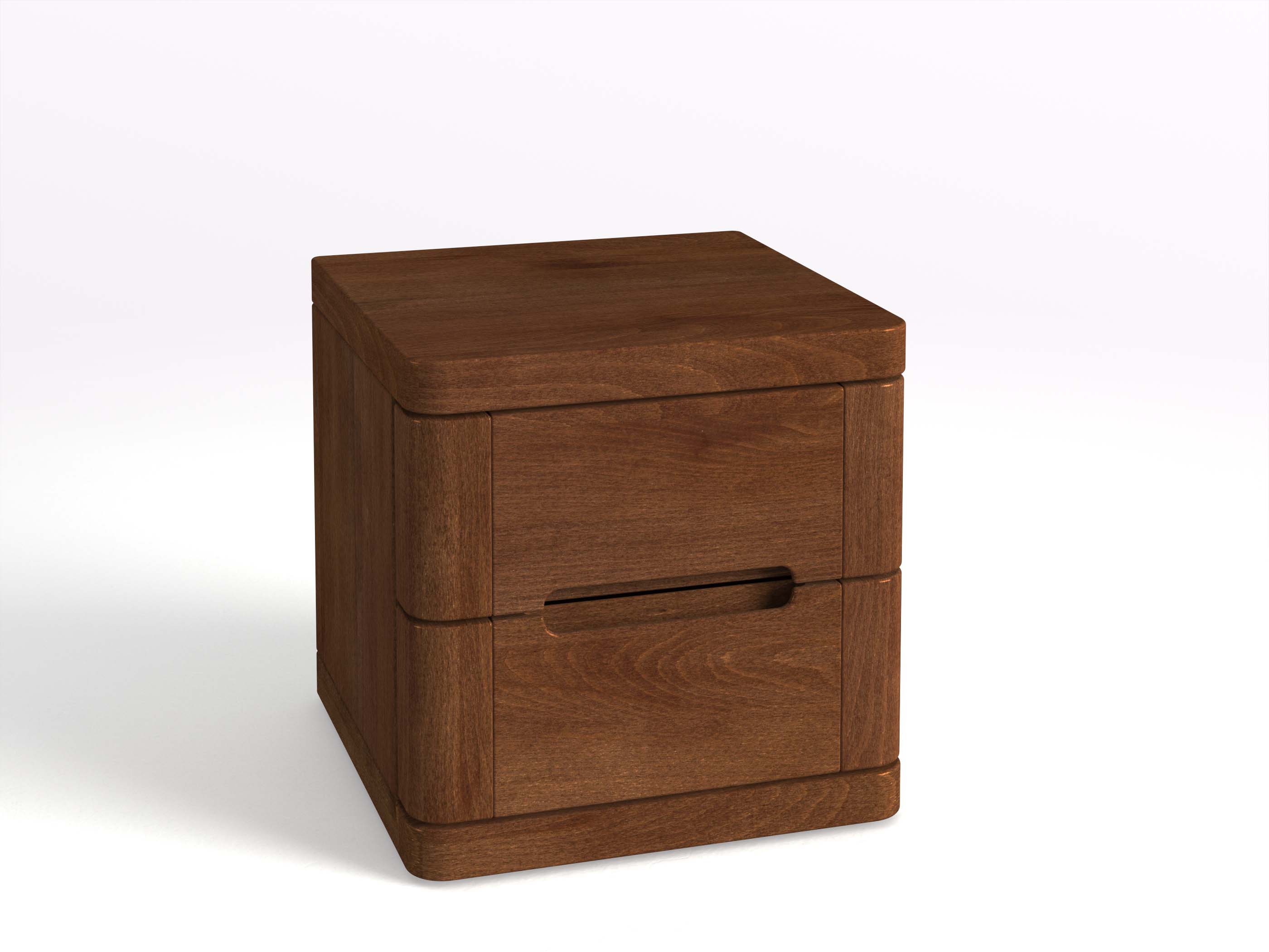 Nachttisch „Angela“ Kernbuche Dunkel in Standardhöhe
