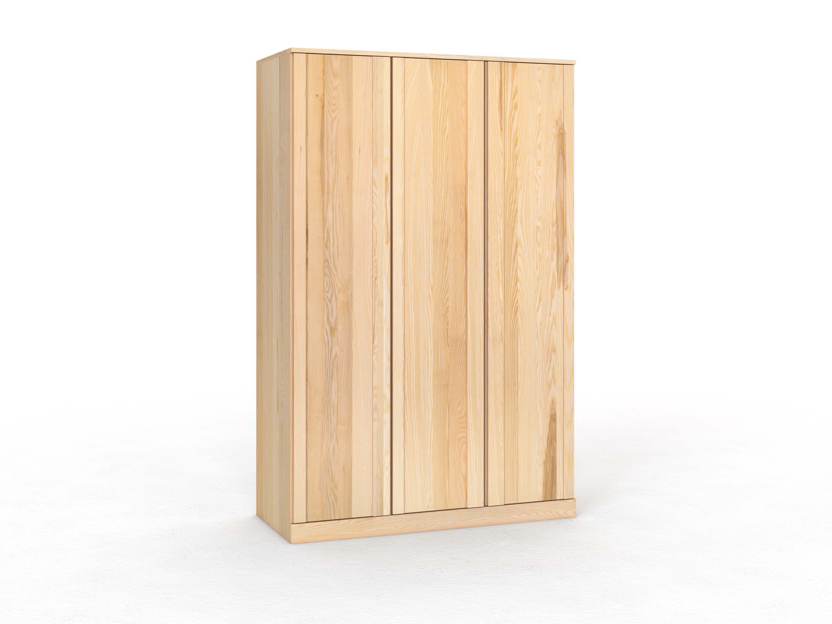 Eschenschrank „Arnika“, 3-türig, Höhe 235 cm, Griffausführung „Patrizia"