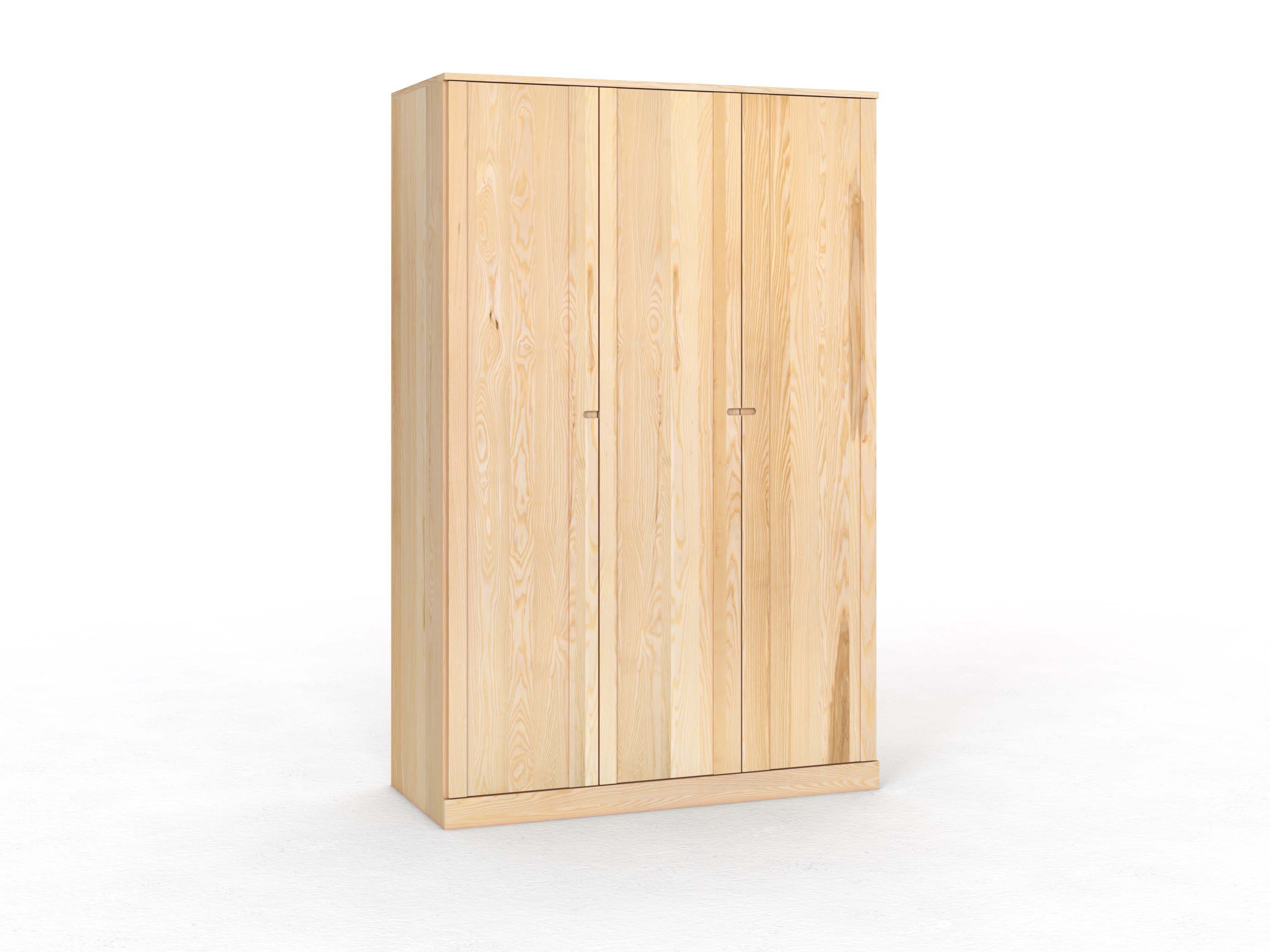 Eschenschrank „Arnika“, 3-türig, Höhe 235 cm, Griffausführung „Stefan"