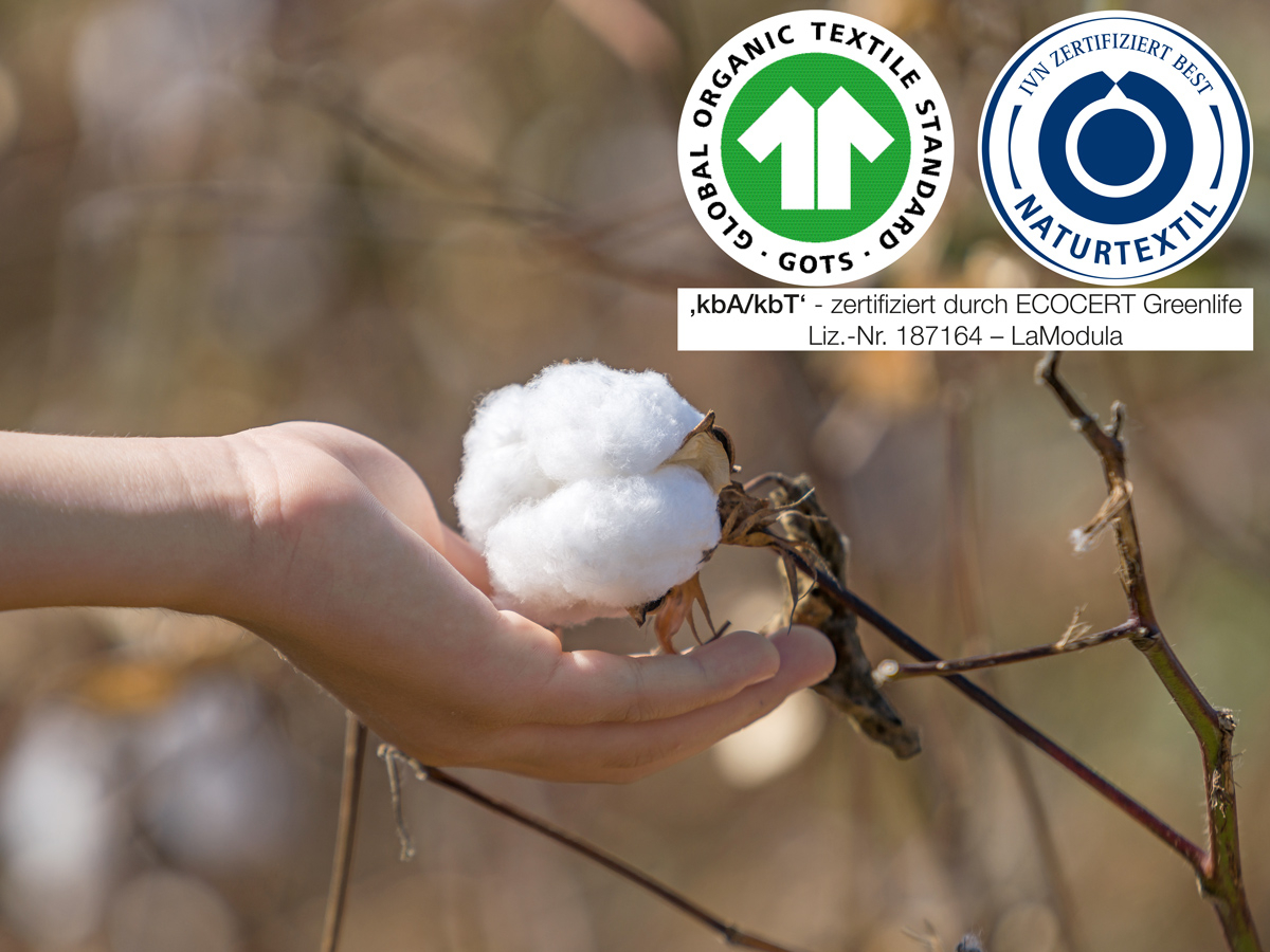 Zertifizierte Bio-Baumwolle aus kontrolliert biologischem Anbau
