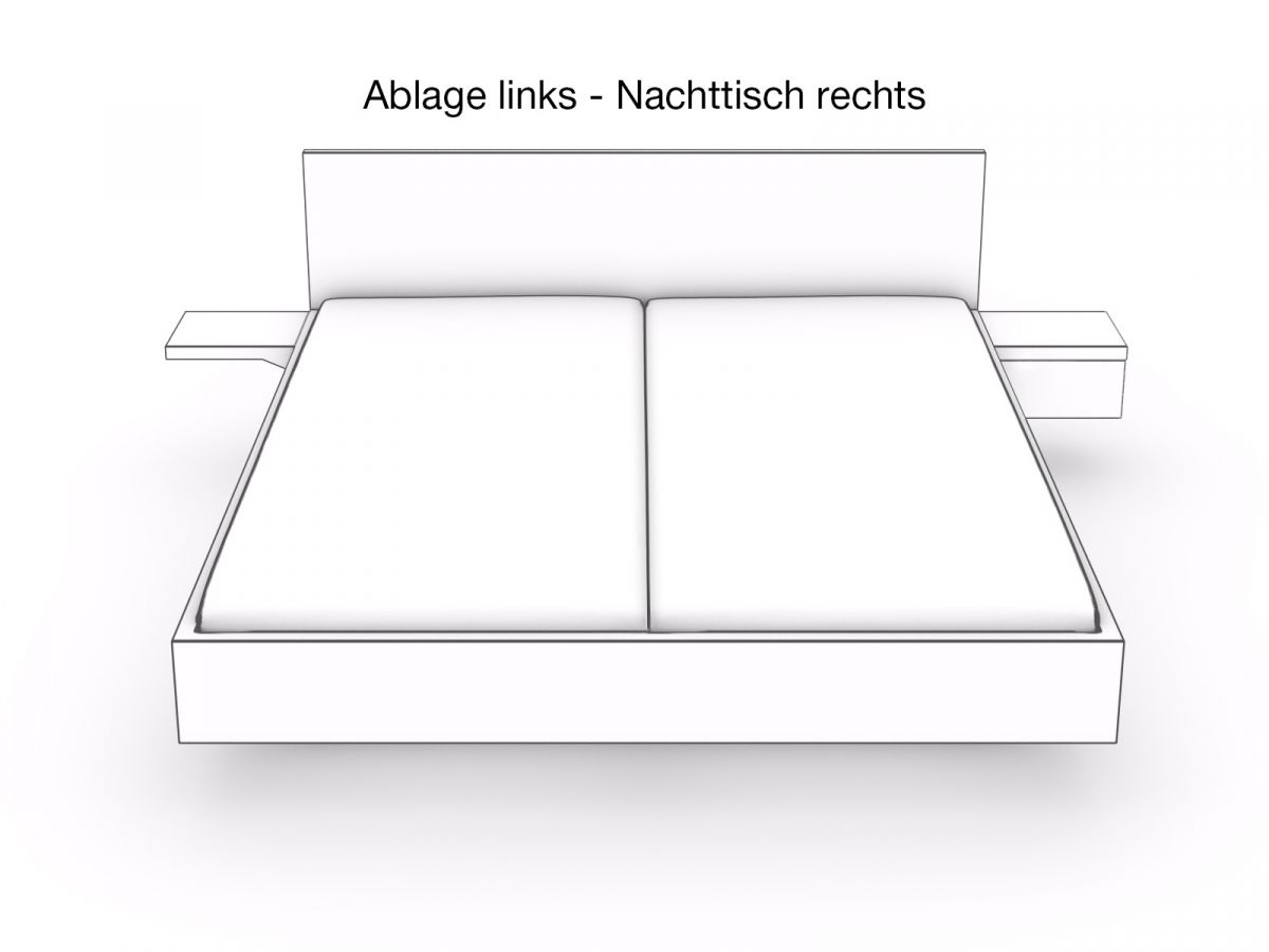 Ablage links - Nachttisch rechts