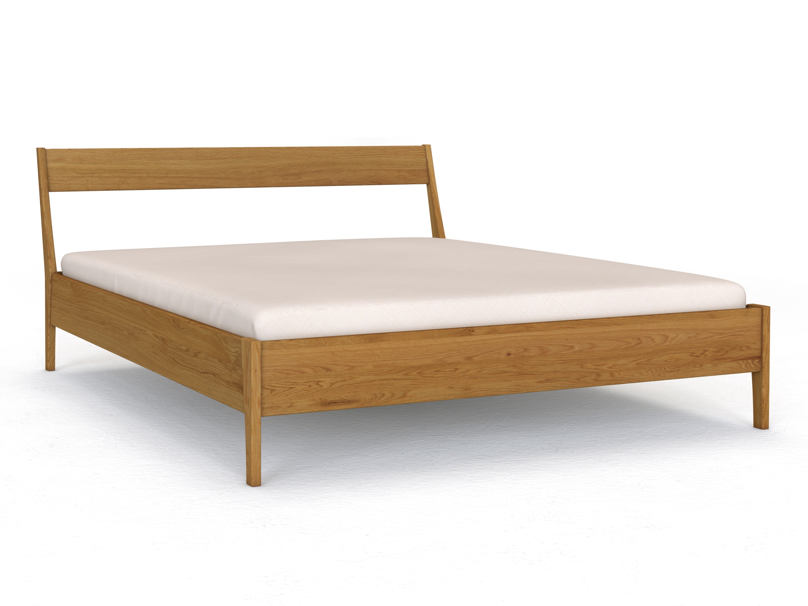 Bett „Luisa“ aus Massivholz in 180 x 200 cm, mit Kopfteil „gerade“