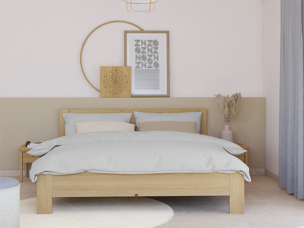 Schlafzimmer mit Kissenbezug „Mona“