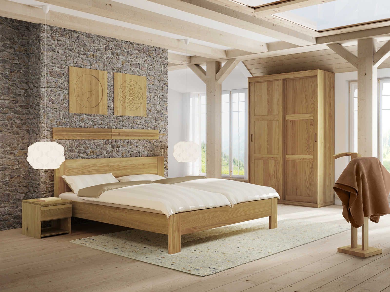 Schlafzimmer Bett Kastanie „Bianca“ in 180 x 200 cm