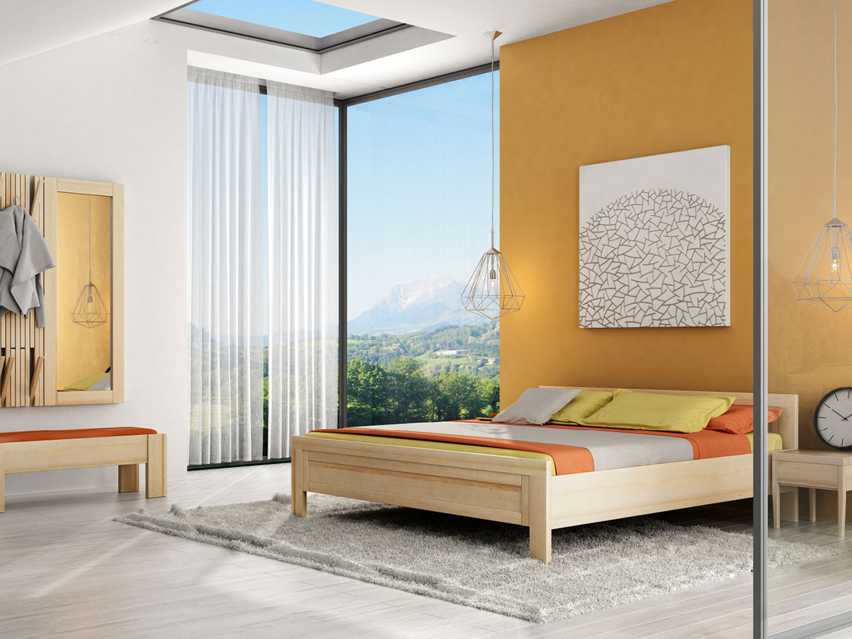 Eschenschlafzimmer mit Massivholzbett "Christina"