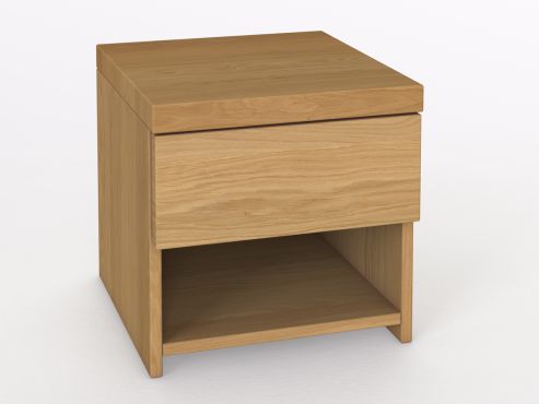 Nachttisch aus Zirbenholz mit Lade