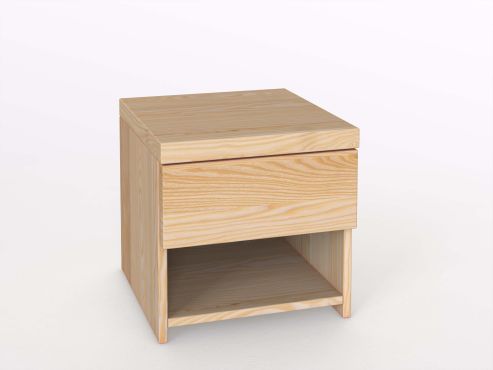 Nachttisch aus Zirbenholz mit Lade