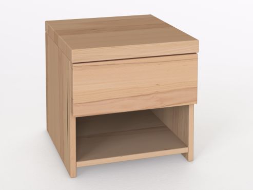 Nachttisch aus Zirbenholz mit Lade