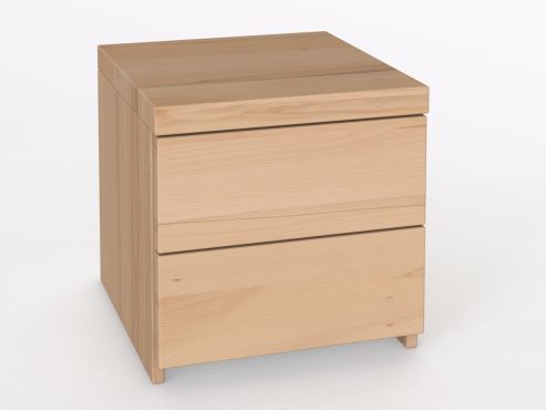 Nachttisch aus Zirbenholz mit Lade