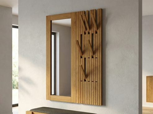 Wandgarderobe aus Zirbenholz