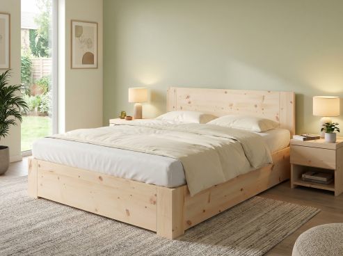 Zirbenholzbett „Alois" Boxspring in 180 x 200 cm