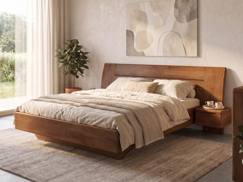 Buchenbett Dunkel „Bea“ in 180 x 200 cm