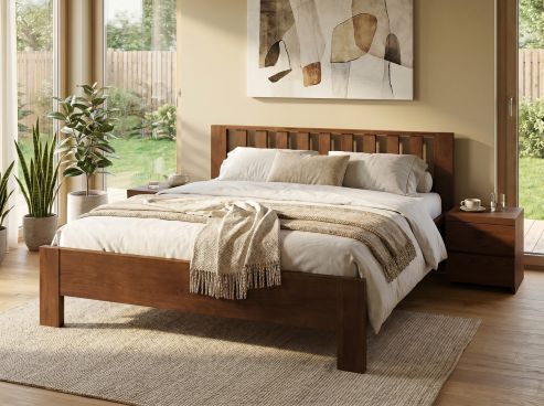 Schlafzimmer mit Eichenbett „Bernhard“