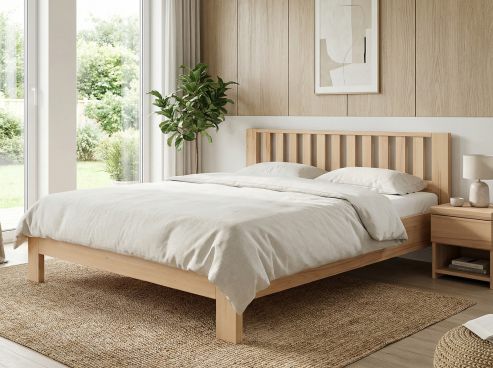 Schlafzimmer mit Eichenbett „Bernhard“