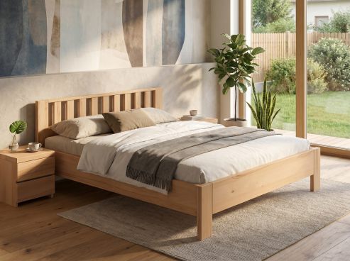 Schlafzimmer mit Eichenbett „Bernhard“
