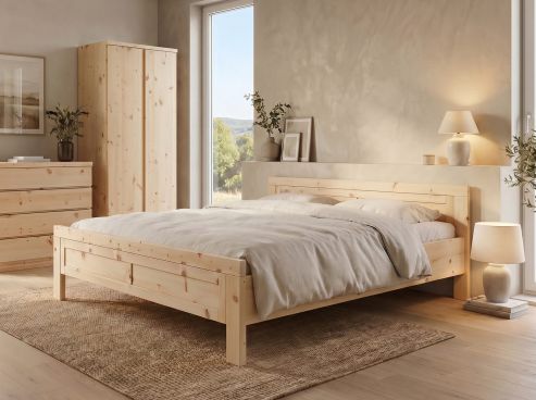 Zirbenbett „Christina“ in 180 x 200 cm