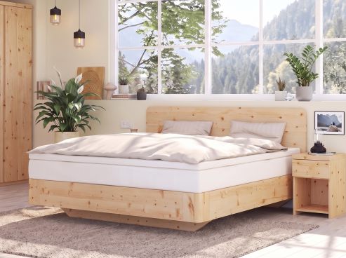 Zirbenholzbett „Clara“ Boxspring