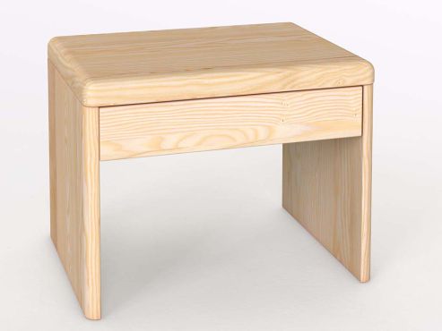 Nachttisch aus Zirbenholz mit Lade