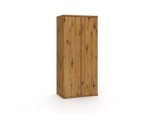 Wildeichenschrank „Valentin“, 2-türig, Höhe 220 cm, Griffausführung „Patrizia“