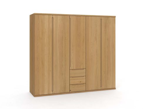 Drehtürenschrank „Valentin“ Eiche Hell 5-türig