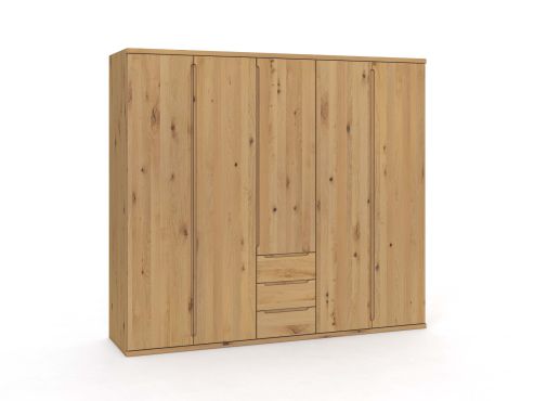 Drehtürenschrank „Valentin“ Wildeiche Hell 5-türig