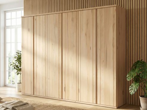 Drehtürenschrank „Egon“ Kernbuche 6-türig