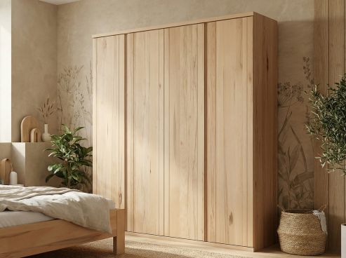 Drehtürenschrank „Egon“ Kernbuche 4-türig