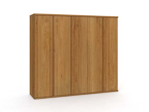 Eichenschrank „Egon“, 5-türig, Höhe 220 cm, Griffausführung „Patrizia“