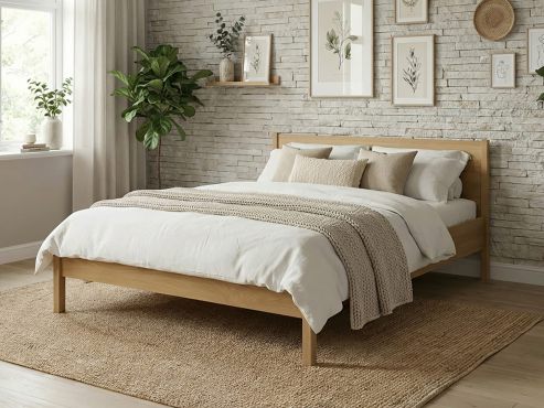 Eichenbett Hell „Flora“ in 180 x 200 cm