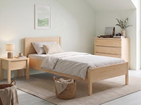 Kinder- & Jugendbett „Flora“ Esche in 90 x 200 cm