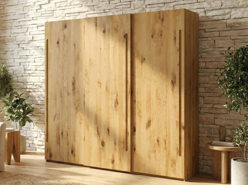 Schiebetürenschrank aus Wildeiche „Ludwig“ 3-türig