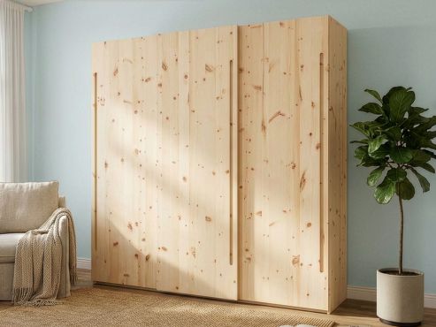 Zirbenschrank „Ludwig", 3-türig, Höhe 220 cm, Inneneinrichtung: A, Griff: C