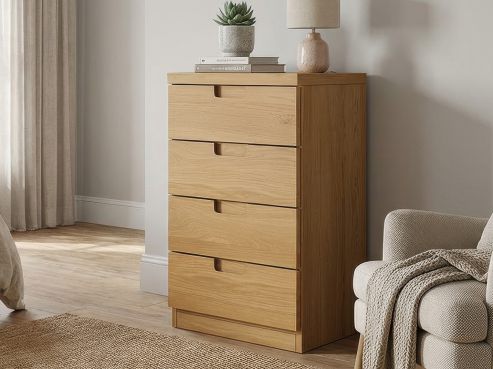 Eichenkommode Hell „Lukas“ mit 4 Türen