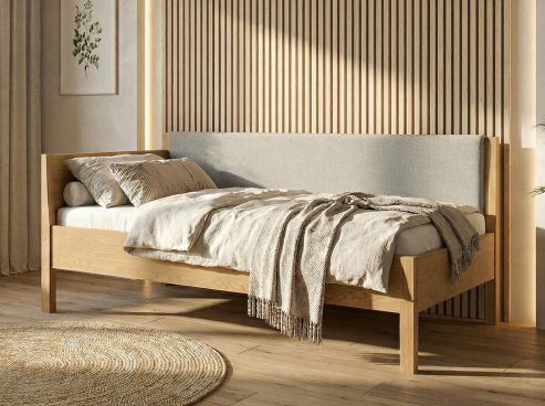 Sofabett „Melanie“ Eiche mit Polsterkopfteil