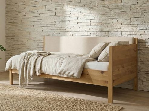 Sofabett „Melanie“ Wildeiche mit Polsterkopfteil