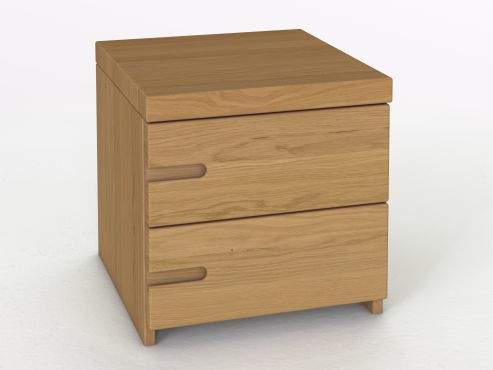 Nachttisch „Stefan“ aus Eiche Hell, Griff links