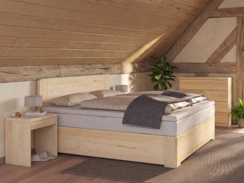 Eschenbett „Niklas“ Boxspring